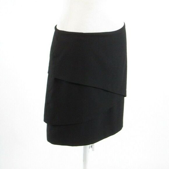 Ann Taylor LOFT black tiered skirt 4 - Picture 3 of 8